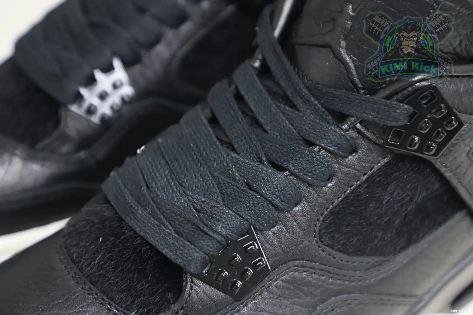 black Jordan Air ponyhair retro Kimikick Jordan 4 0811